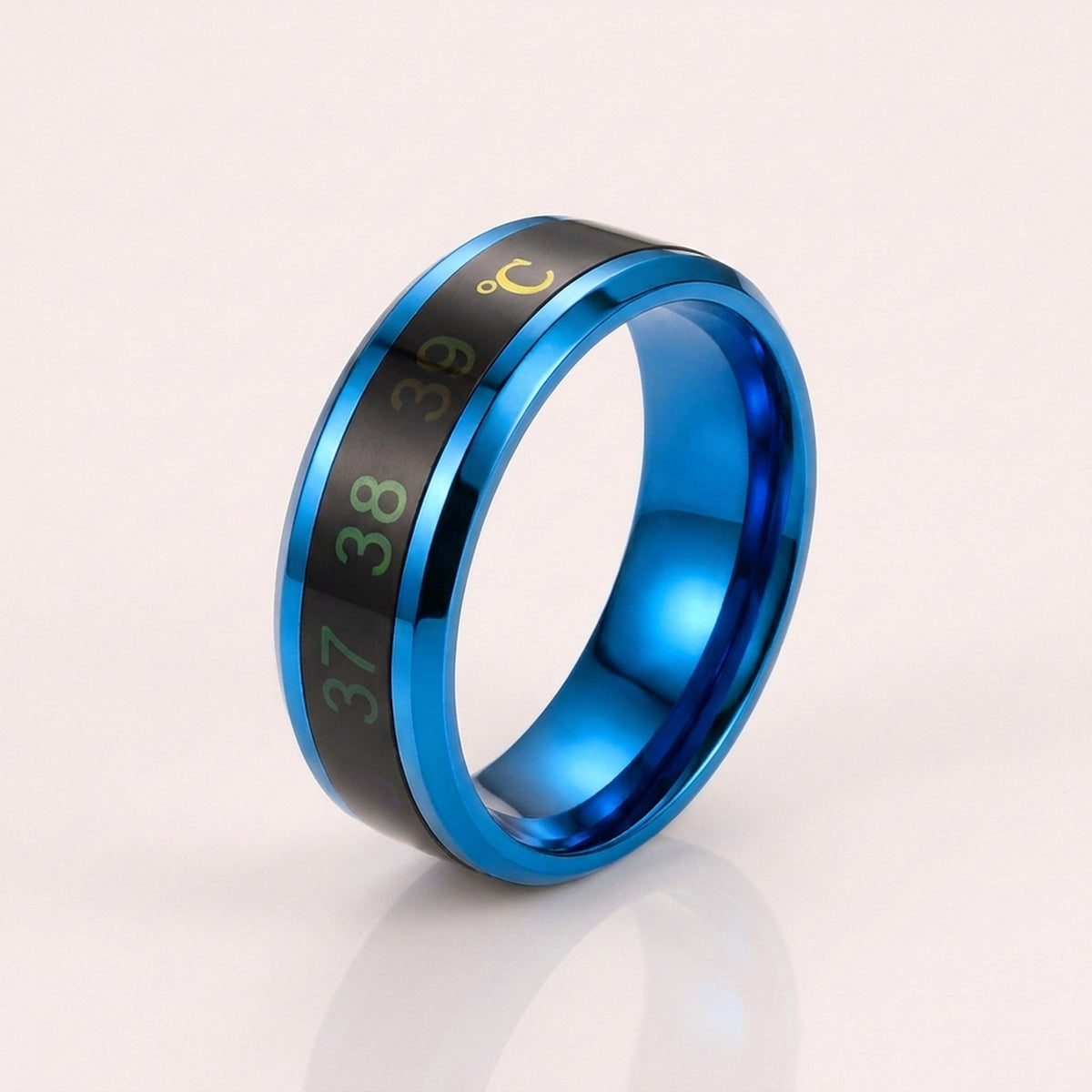 Temperature Mood Ring – Stainless Steel Color Changing Ring for Men & Women