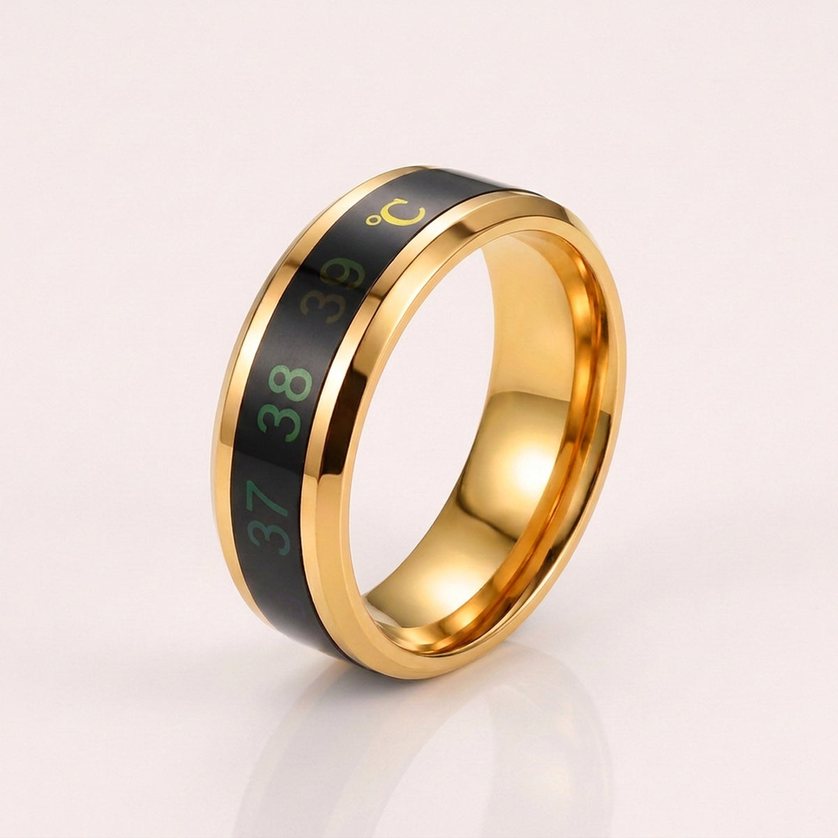 Temperature Mood Ring – Stainless Steel Color Changing Ring for Men & Women
