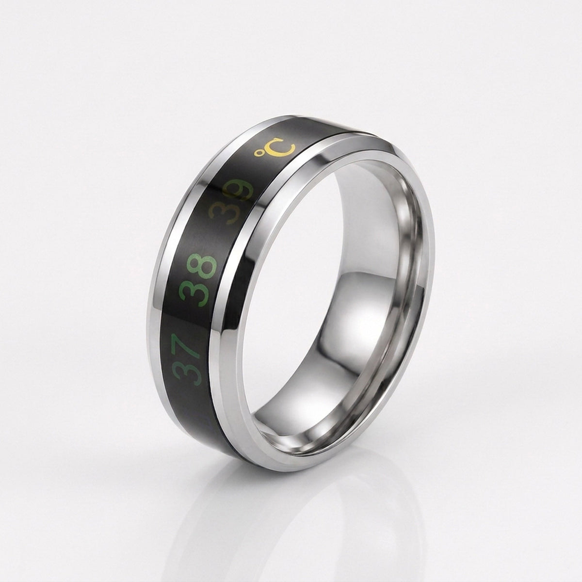 Temperature Mood Ring – Stainless Steel Color Changing Ring for Men & Women