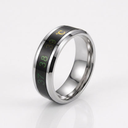 Temperature Mood Ring – Stainless Steel Color Changing Ring for Men & Women