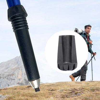 Telescopic Trekking Pole & Walking Stick – Single Adjustable Aluminum Pole, 4-Section T-Handle or 5-Section Folding