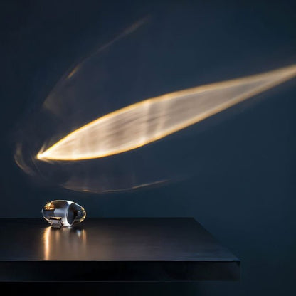 Table Lamp LED Crystal Eye - Small LED Table Lamp, Aura Night Light for Bedroom, Living Room, Party and Home Decor