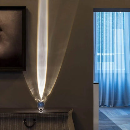 Table Lamp LED Crystal Eye - Small LED Table Lamp, Aura Night Light for Bedroom, Living Room, Party and Home Decor