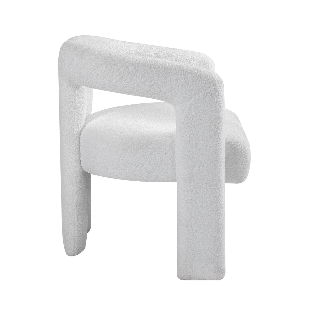 Teddy Fabric Modern Design Dining Chair, Open-Back, Modern Kitchen Armchair for Dining Room