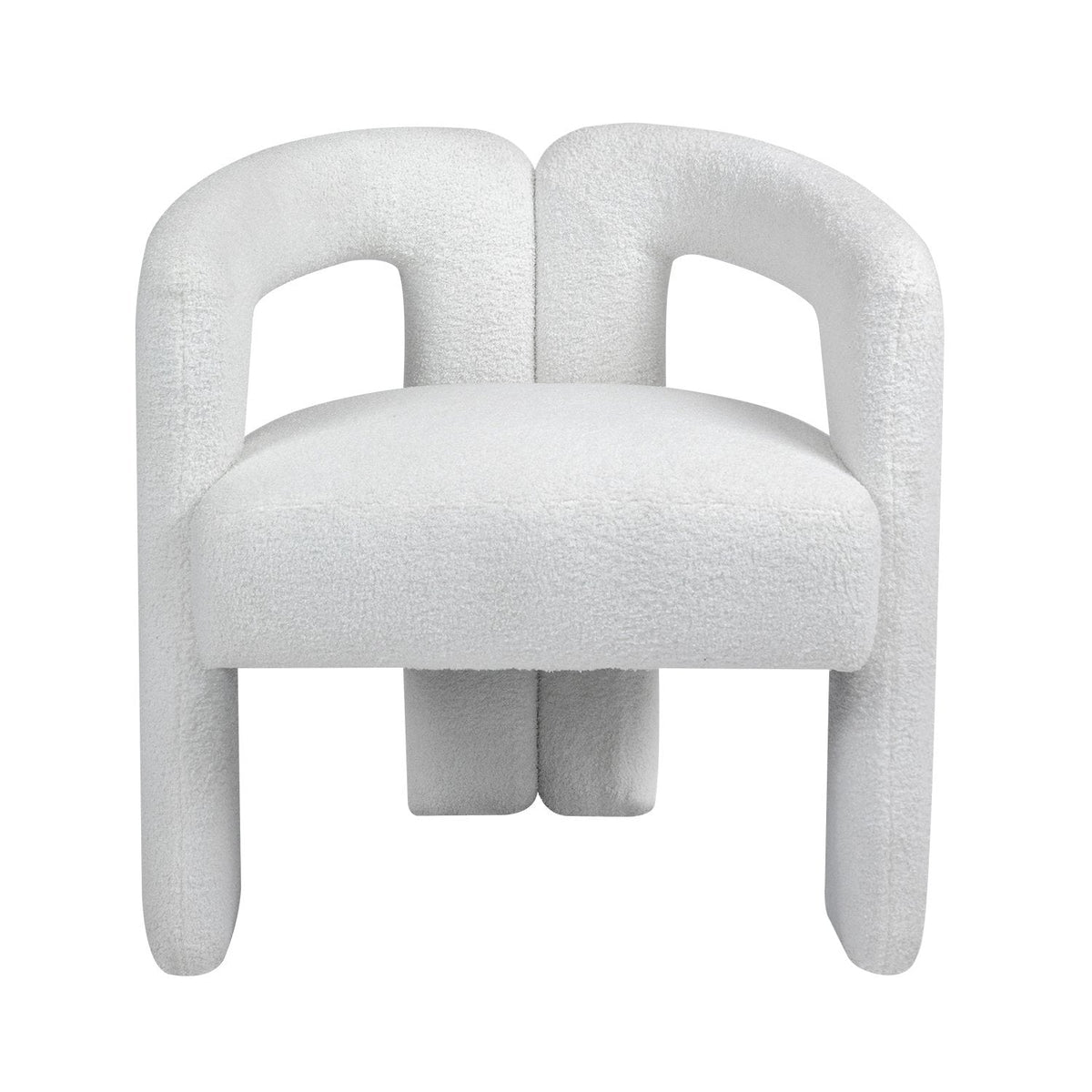 Teddy Fabric Modern Design Dining Chair, Open-Back, Modern Kitchen Armchair for Dining Room