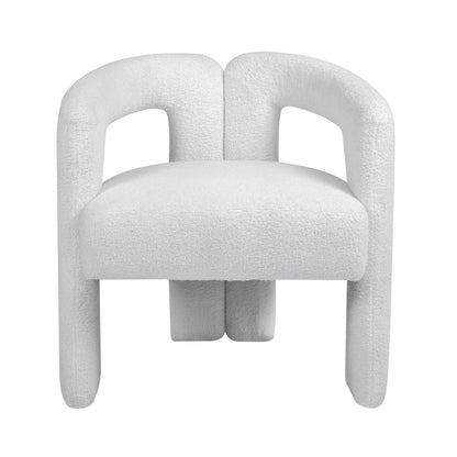 Teddy Fabric Modern Design Dining Chair, Open-Back, Modern Kitchen Armchair for Dining Room
