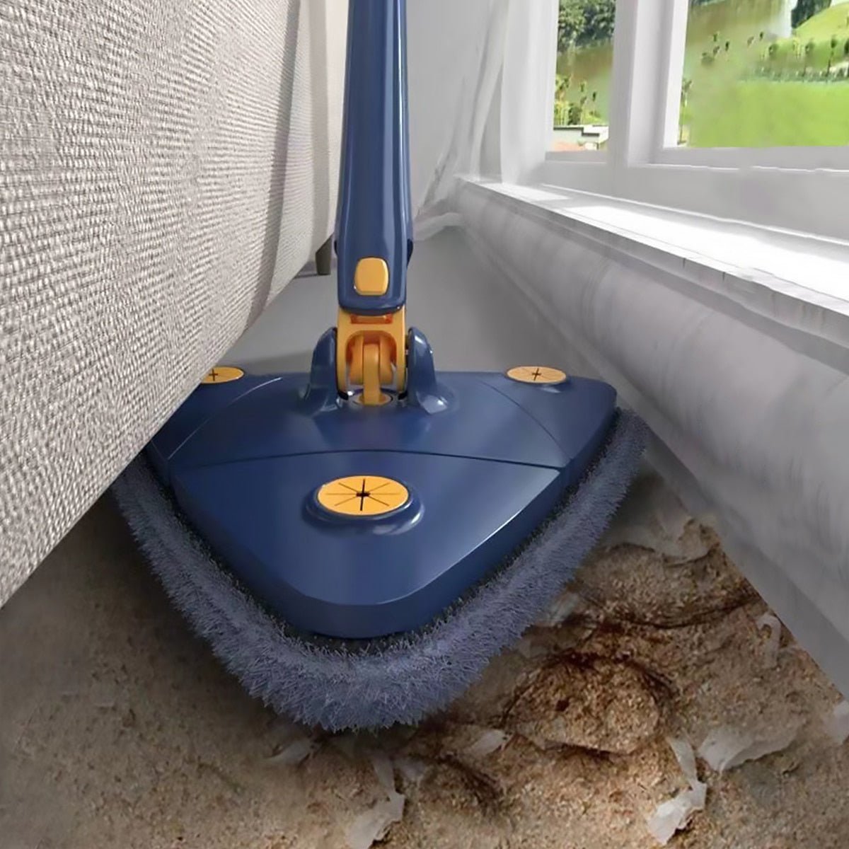 Telescopic Triangle Mop - 360° Rotatable Adjustable Cleaning Mop Extendable with Long Handle Hand