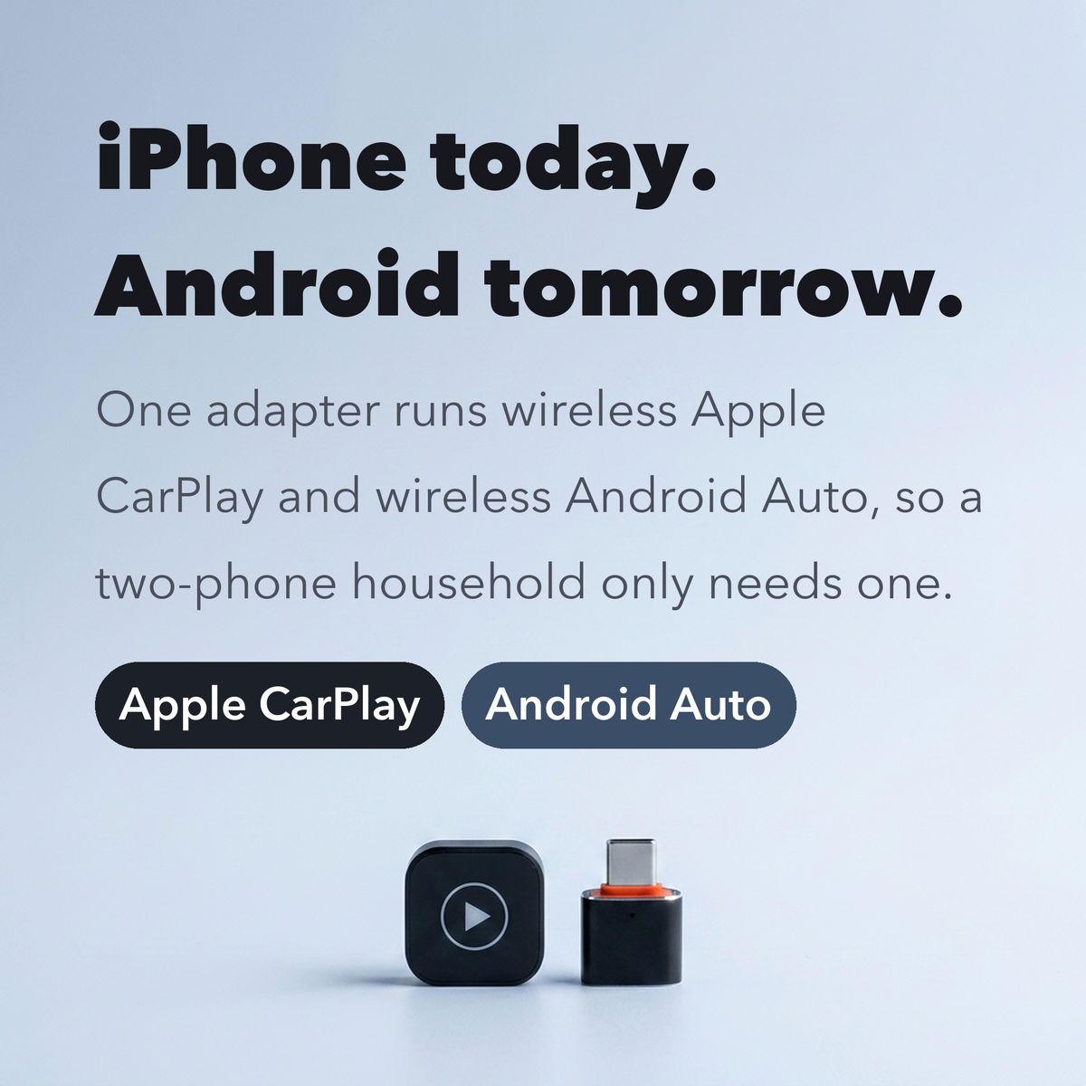 Wireless CarPlay & Android Auto Adapter – 2-in-1 Dongle That Turns Factory Wired CarPlay Into Wireless