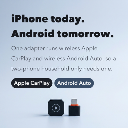 Wireless CarPlay & Android Auto Adapter – 2-in-1 Dongle That Turns Factory Wired CarPlay Into Wireless
