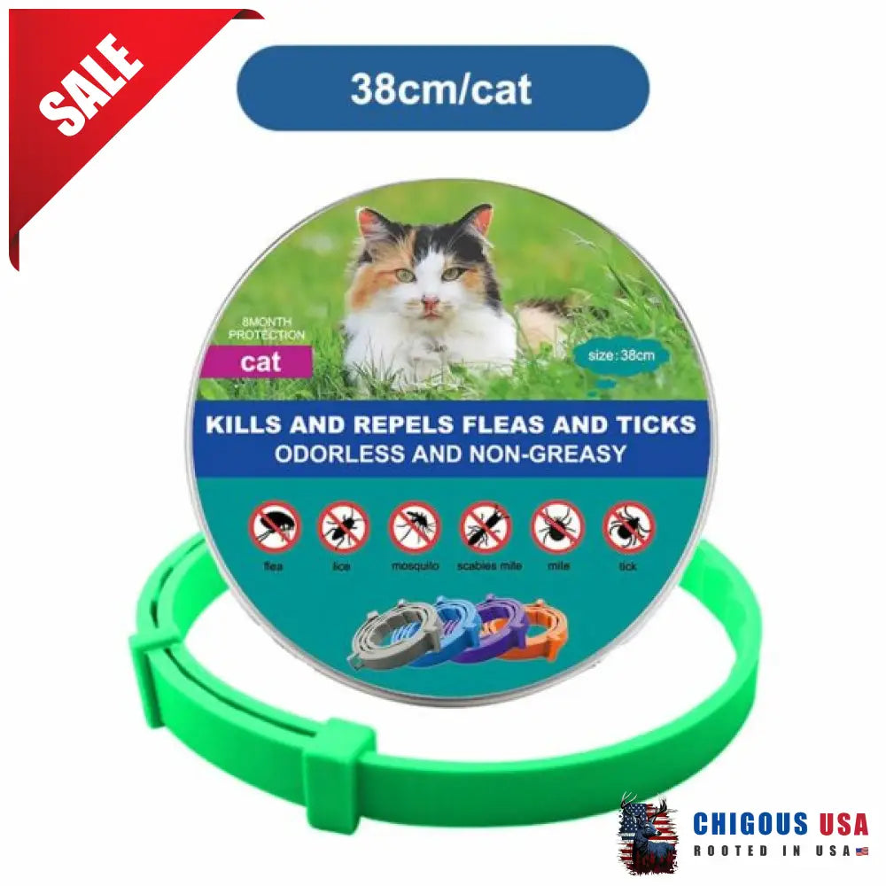 Thefurrlife 8 Months Flea And Tick Free Green / Small (38Cm)