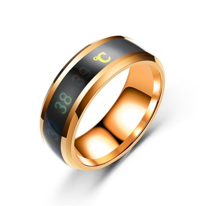 Temperature Mood Ring – Stainless Steel Color Changing Ring for Men & Women