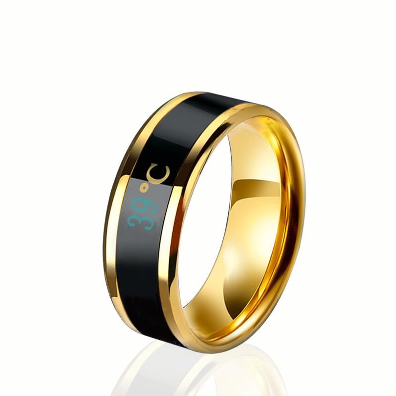 Temperature Mood Ring – Stainless Steel Color Changing Ring for Men & Women
