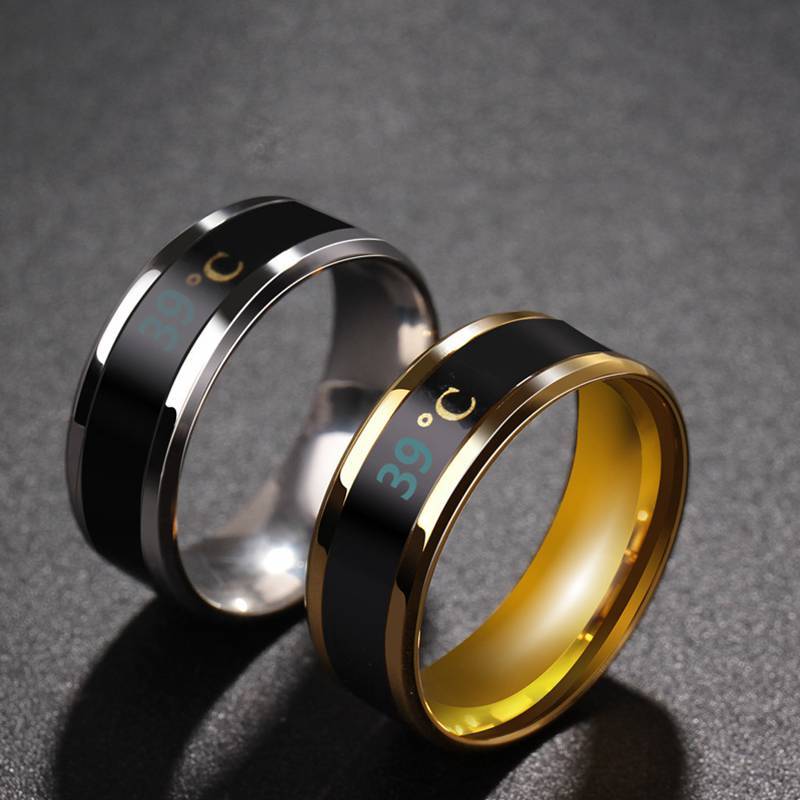 Temperature Mood Ring – Stainless Steel Color Changing Ring for Men & Women