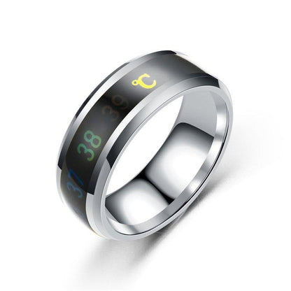 Temperature Mood Ring – Stainless Steel Color Changing Ring for Men & Women