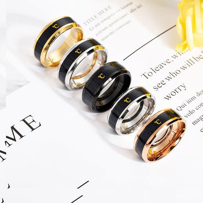 Temperature Mood Ring – Stainless Steel Color Changing Ring for Men & Women