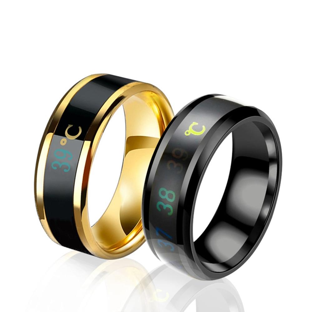 Temperature Mood Ring – Stainless Steel Color Changing Ring for Men & Women