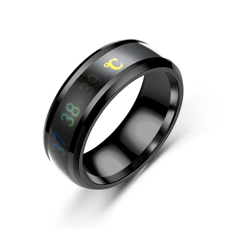 Temperature Mood Ring – Stainless Steel Color Changing Ring for Men & Women