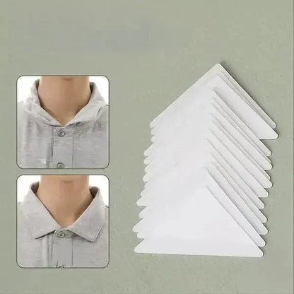 Thick PVC Triangle Shirt Collar Shaper – Anti-Warp, No-Curl Collar Extenders for a Perfectly Crisp Look