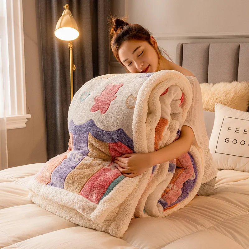 Thickened Winter Velvet Blanket – Ultra-Soft, Thick, and Cozy Throws for Adults, Perfect Sofa or Bed Cover
