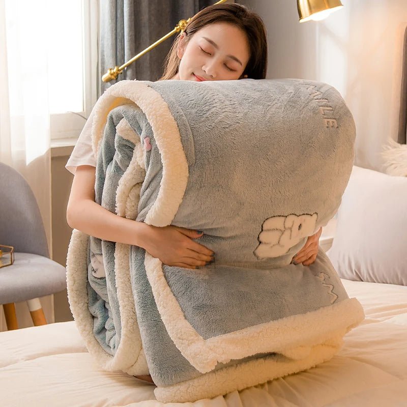Thickened Winter Velvet Blanket – Ultra-Soft, Thick, and Cozy Throws for Adults, Perfect Sofa or Bed Cover