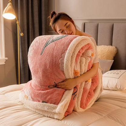Thickened Winter Velvet Blanket – Ultra-Soft, Thick, and Cozy Throws for Adults, Perfect Sofa or Bed Cover