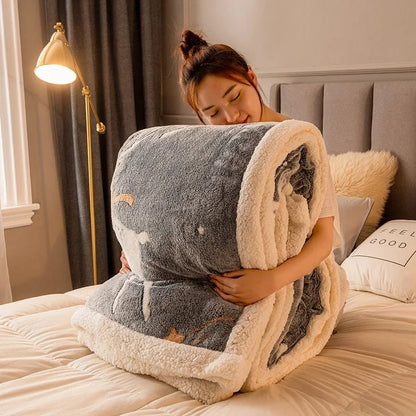 Thickened Winter Velvet Blanket – Ultra-Soft, Thick, and Cozy Throws for Adults, Perfect Sofa or Bed Cover