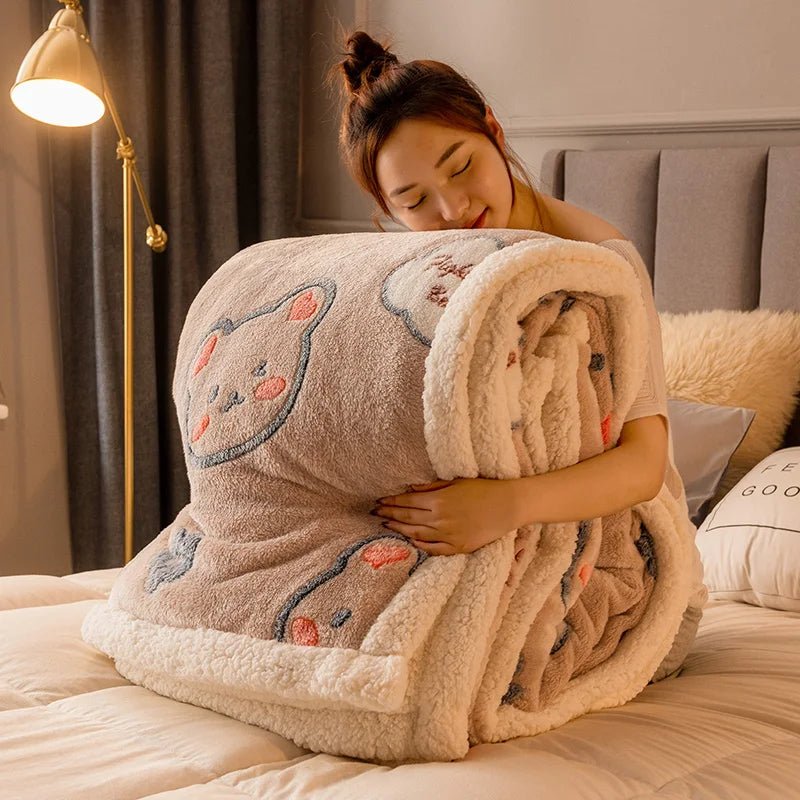 Thickened Winter Velvet Blanket – Ultra-Soft, Thick, and Cozy Throws for Adults, Perfect Sofa or Bed Cover