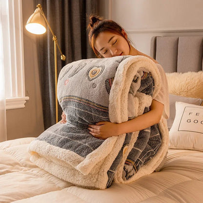 Thickened Winter Velvet Blanket – Ultra-Soft, Thick, and Cozy Throws for Adults, Perfect Sofa or Bed Cover