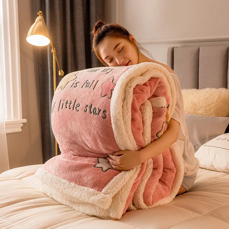 Thickened Winter Velvet Blanket – Ultra-Soft, Thick, and Cozy Throws for Adults, Perfect Sofa or Bed Cover