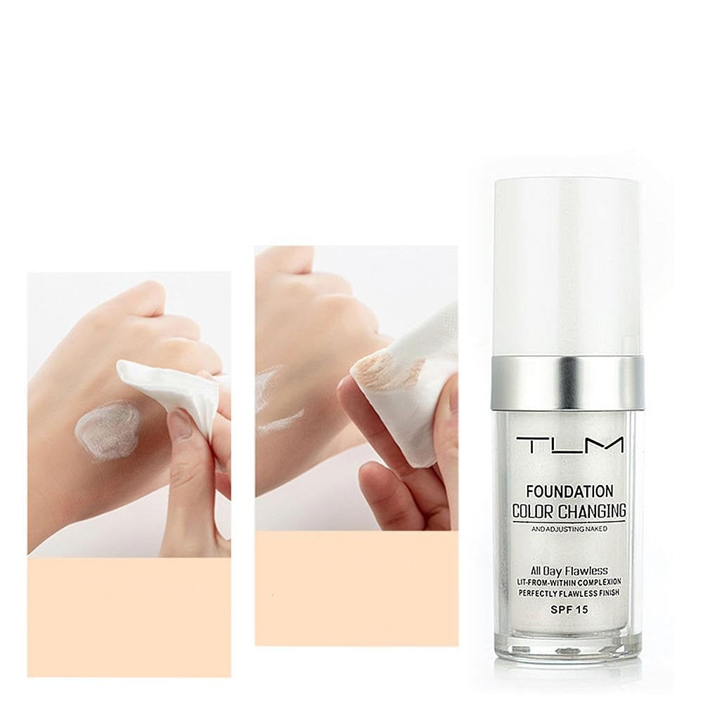 TLM Color Changing Liquid Foundation - Self Adjust Color Matching Foundation for Aging Skin