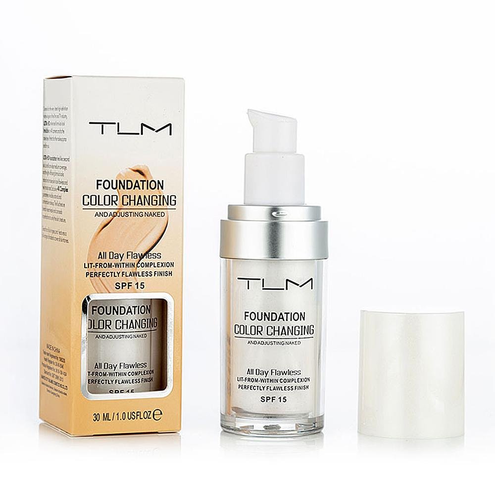 TLM Color Changing Liquid Foundation - Self Adjust Color Matching Foundation for Aging Skin
