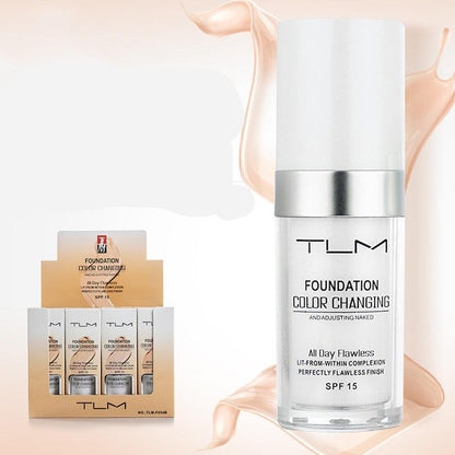 TLM Color Changing Liquid Foundation - Self Adjust Color Matching Foundation for Aging Skin