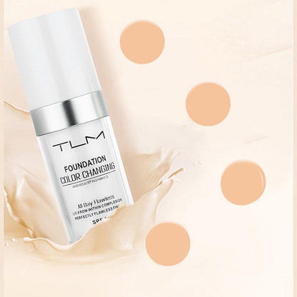 TLM Color Changing Liquid Foundation - Self Adjust Color Matching Foundation for Aging Skin