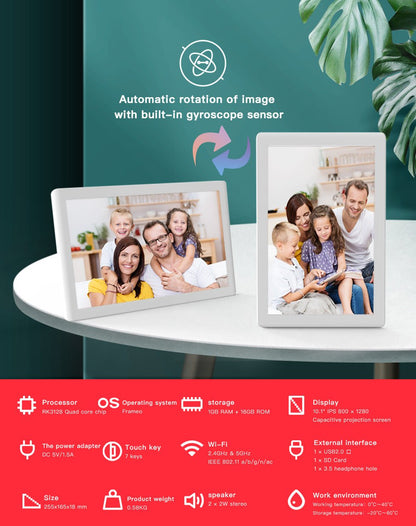 Touch Screen WiFi Digital Photo Frame