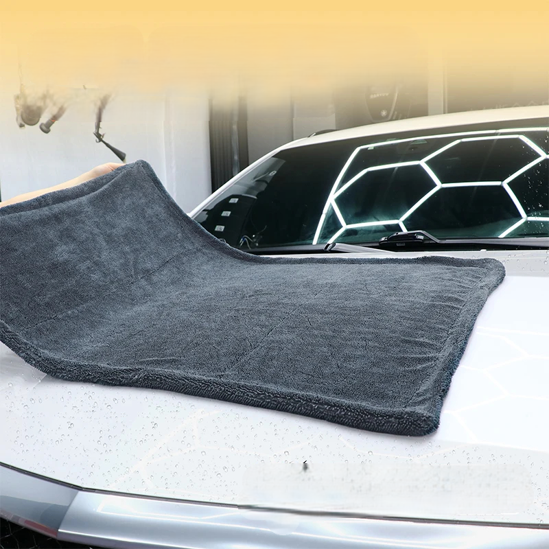 Double Sided Microfiber Car Drying Towel – 1500GSM Ultra-Absorbent Twisted Loop Design Towel, Streak-Free Wash Companion