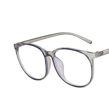 Transparent Anti Blue Light Computer Glasses Round for Women