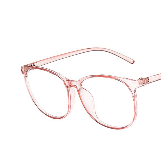 Transparent Anti Blue Light Computer Glasses Round for Women