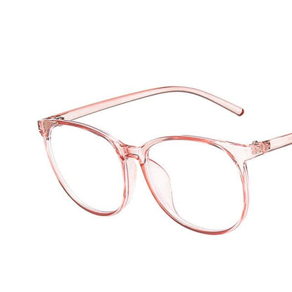 Transparent Anti Blue Light Computer Glasses Round for Women