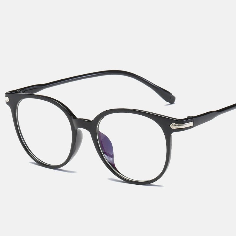 Transparent Anti Blue Light Computer Glasses Round for Women