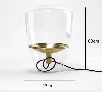 Nordic Glass Lampshade Table Lamp – Modern Creative Desk Lighting for Bedroom, Office, or Living Room, Stylish Bedside Lamp with Soft Glow for Home Decor