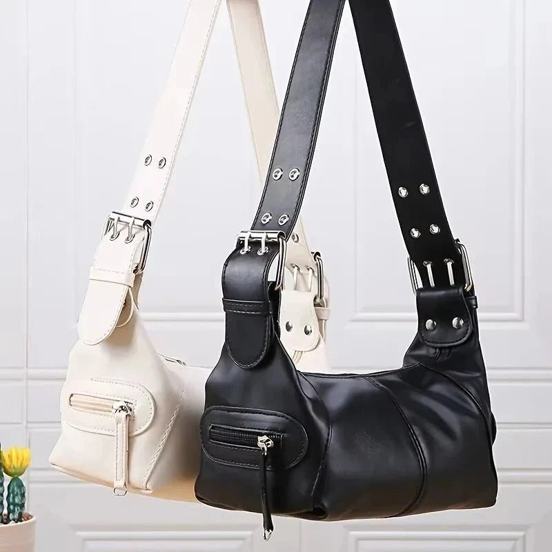 Trendy Underarm Shoulder Bag – Stylish PU Leather Baguette Handbag