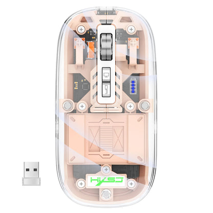 Tri-Mode Bluetooth Transparent Gaming Mouse – RGB Wireless Rechargeable Mouse with 2.4G & Dual Bluetooth for PC and Laptop