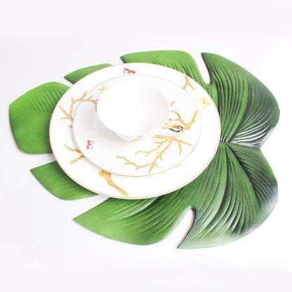 Tropical Monstera Leaf Placemats – Stylish Non-Slip Heat-Resistant Placemats for Chic Table & Kitchen Décor