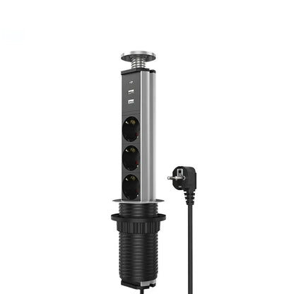 Melery Pop-Up Table Socket – Germany Power Point with USB-C, EU Outlets & Tabletop Charger for Kitchens & Offices