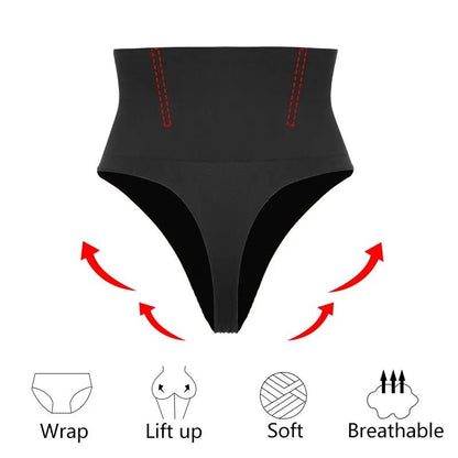 Tummy Control Thong - High Waist Tummy Control Panties Women Thong Shapewear