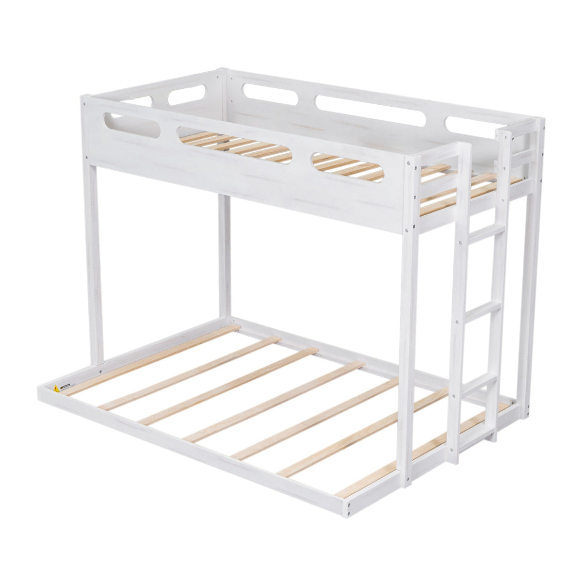 Twin over Full Bunk Bed with Built-in Ladder