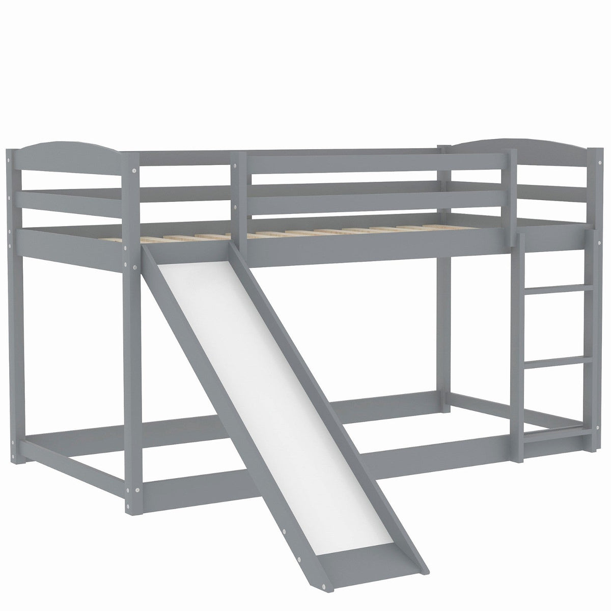 Twin over Twin Bunk Bed with Convertible Slide and Ladder
