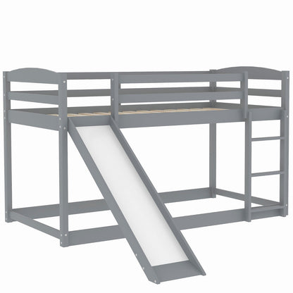 Twin over Twin Bunk Bed with Convertible Slide and Ladder