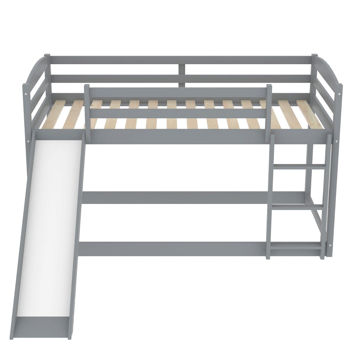 Twin over Twin Bunk Bed with Convertible Slide and Ladder
