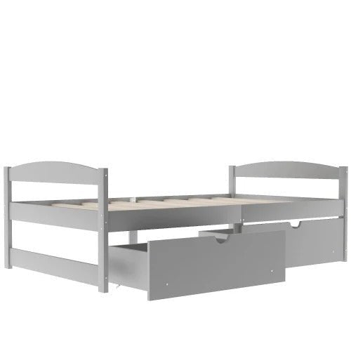 Twin Size Platform Bed, with Two Drawers